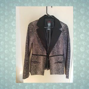 Faux Snakeskin Black and Gray Blazer